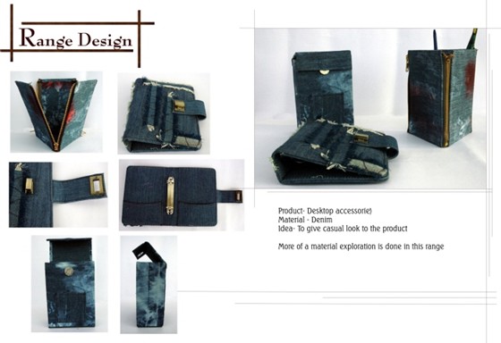 Lifestyle Product: Denim tabletop accessories