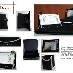 Lifestyle Product: Denim tabletop accessories